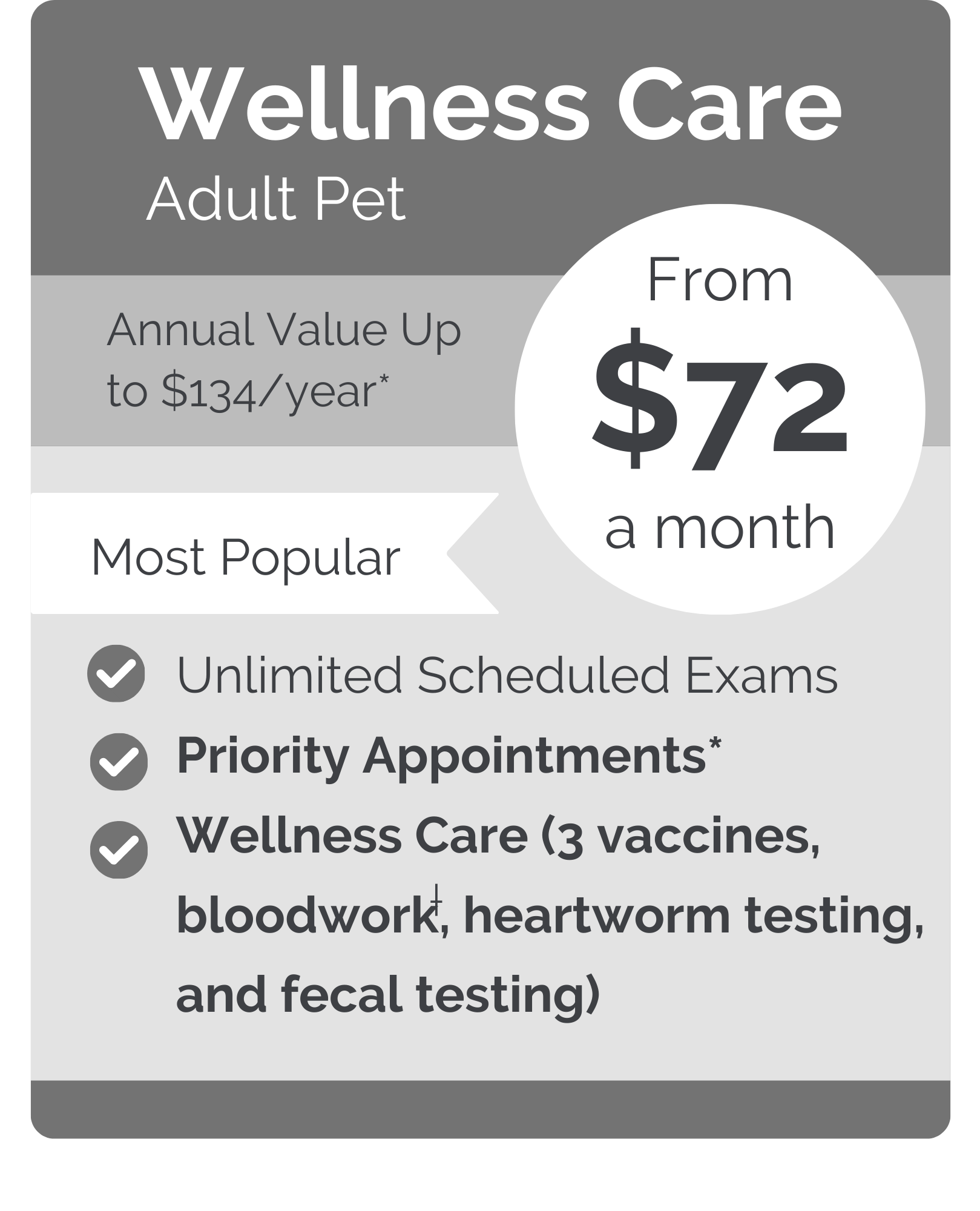 Valhalla VIPet pricing wellness